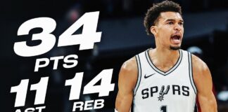 Wyniki NBA: Cavs ograli Celtics, triple-double Wembanyamy i udany powrót Doncicia