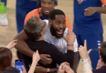 NBA: Kibic Knicks trafił z połowy i świętował z celebrytą!