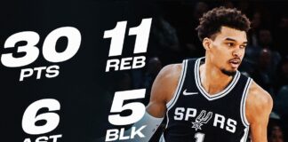Wyniki NBA: Spurs wygrywają w Paryżu, świetny powrót Sochana! Lakers miażdżą Celtics