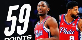 Wyniki NBA: 59 punktów duetu George-Maxey, kolejna porażka Cavaliers. Trail Blazers na fali