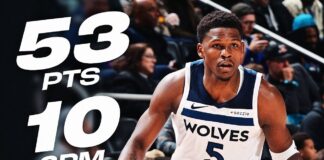 Wyniki NBA: 53 punkty Edwardsa, rewanż Jokicia na Wembym! Powroty Sochana i Kawhia