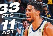 Wyniki NBA: Popis Haliburtona, uraz Sochana, Pistons kończą serię Celtics