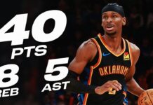 Wyniki NBA: 40 punktów Shaia przeciwko Jokiciowi, zwycięski rzut Kawhia w dogrywce