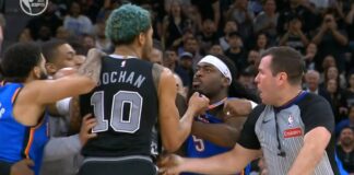 NBA: Sochan od razu do niego podbiegł! Awantura w meczu Spurs, trzech wyrzuconych