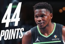 Wyniki NBA: 44 punkty Edwardsa w starciu z Morantem, Risacher z rekordem kariery