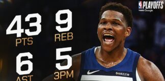 Wyniki NBA: 43 punkty Edwardsa, niesamowite końcówki w Detroit i Minnesocie, kontuzja Lillarda