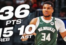 Wyniki NBA: Świetny mecz i kluczowy rzut Edwardsa, Giannis odprawia Heat po dogrywce