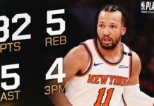 Wyniki NBA: 32 punkty Brunsona, fatalny Haliburton! Knicks powalczą o Game 7