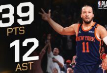 Wyniki NBA: 42 punkty i kontuzja Tatuma, Knicks o krok od awansu! Edwards pogrążył Warriors