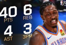 Wyniki NBA: Thunder o krok od historycznego tytułu. 40 punktów Williamsa!