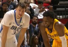 NBA: Widowiskowe starcie Coopera Flagga i Bronny’ego Jamesa. Co za końcówka!