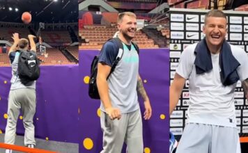 Nigdy nie zakładaj się z Luką Donciciem! Nagraliśmy jego niewiarygodne rzuty na treningach!