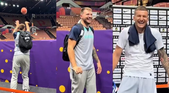 Nigdy nie zakładaj się z Luką Donciciem! Nagraliśmy jego niewiarygodne rzuty na treningach!