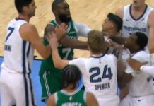 NBA: Brown nie wytrzymał. Przepychanka w meczu Celtics z Grizzlies