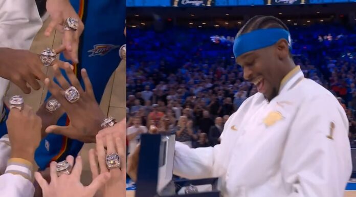 NBA: OKC Thunder odebrali mistrzowskie pierścienie! Wszystko na oczach Duranta