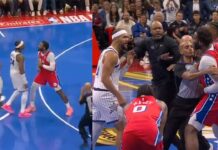 NBA: Co tam się działo?! Nagle ruszył na gracza Sixers. Na faulach technicznych się nie skończyło!