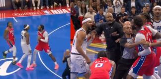 NBA: Co tam się działo?! Nagle ruszył na gracza Sixers. Na faulach technicznych się nie skończyło!
