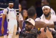 NBA: Davisowi chyba już przeszło. Tak się przywitał z nim LeBron