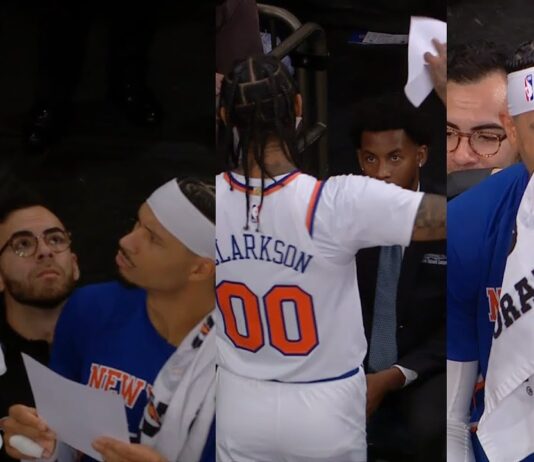 NBA: Clarkson rozbawił ławkę Knicks. Nie mogli się powstrzymać od śmiechu