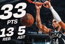 Wyniki NBA: Niesamowity rzut na zwycięstwo Giannisa, świetni Jokić i Towns, popis tercetu Rockets