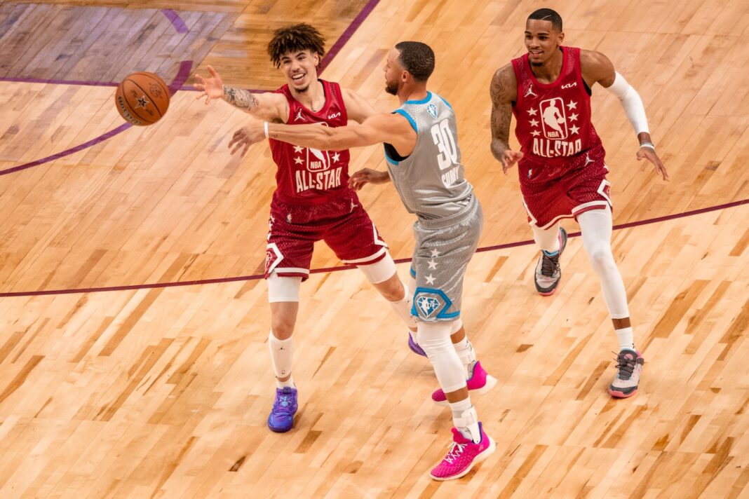LaMelo Ball Stephen Curry Mecz Gwiazd NBA All Star Game