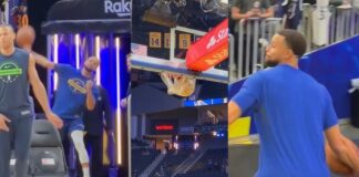 NBA: Niewiarygodne! Steph Curry trafił rzut przez całe boisko! Naprawdę