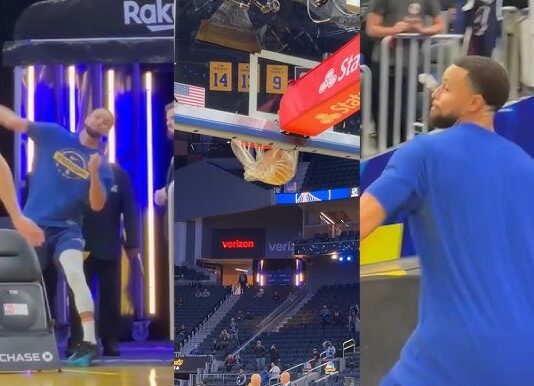 NBA: Niewiarygodne! Steph Curry trafił rzut przez całe boisko! Naprawdę