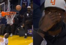NBA: On się sam zablokował! LeBron nie mógł wytrzymać ze śmiechu