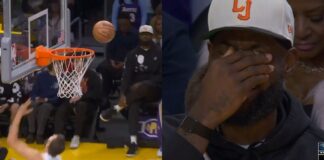 NBA: On się sam zablokował! LeBron nie mógł wytrzymać ze śmiechu