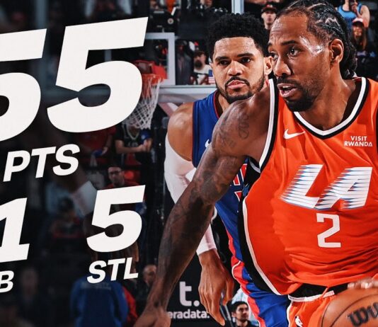 Wyniki NBA: 55 punktów Leonarda, triple-double Barnesa, duet LeBron-Doncić