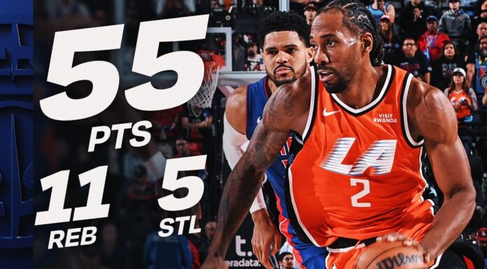 Wyniki NBA: 55 punktów Leonarda, triple-double Barnesa, duet LeBron-Doncić