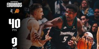 Wyniki NBA: Rekord kariery Harpera i triple-double Derika Queena. 40 punktów Edwardsa