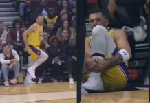 NBA: Doncić spadł z podwyższonego parkietu i doznał kontuzji! Będzie z tego afera?