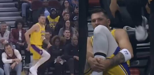 NBA: Doncić spadł z podwyższonego parkietu i doznał kontuzji! Będzie z tego afera?