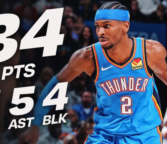 Wyniki NBA: 34 punkty Shaia, Thunder odgryźli się Spurs, 31 punktów LeBrona, Wolves rozbili Bucks