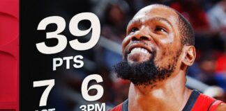 Wyniki NBA: 39 punktów Duranta. Wyrównane spotkanie w Kanadzie. Cavs walczą do końca