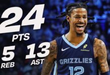 Wyniki NBA: 74 punkty tercetu Lakers, świetny powrót Moranta w Londynie