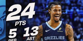 Wyniki NBA: 74 punkty tercetu Lakers, świetny powrót Moranta w Londynie