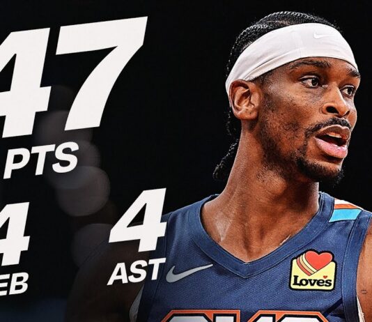 Wyniki NBA: 47 punktów Shaia nie wystarczyło! Dwie dogrywki w Nowym Jorku, kontuzja Giannisa