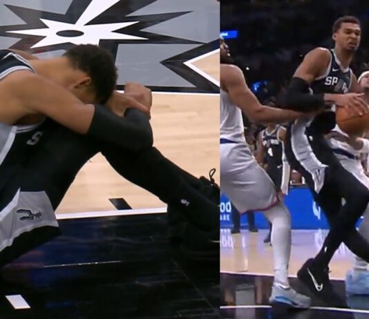 NBA: Wembanyama runął na parkiet. Boli od samego patrzenia na kolano