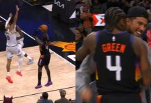 Wyniki NBA: Game-winner Greena, wielki powrót Knicks, krótki występ Sochana