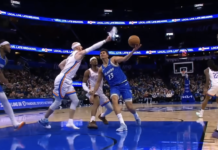 NBA: Co to było?! Zablokował rzut rywala butem!