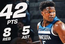 Wyniki NBA: 42 punkty Edwardsa! Durant zapewnia zwycięstwo Houston Rockets