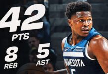 Wyniki NBA: 42 punkty Edwardsa! Durant zapewnia zwycięstwo Houston Rockets