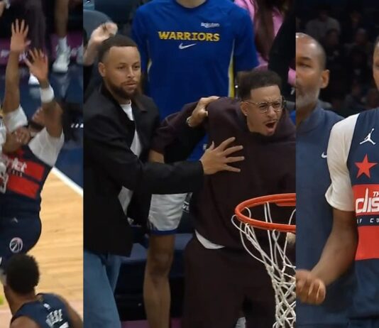 NBA: Rozgrywający Warriors z mega wsadem! Steph Curry w szoku