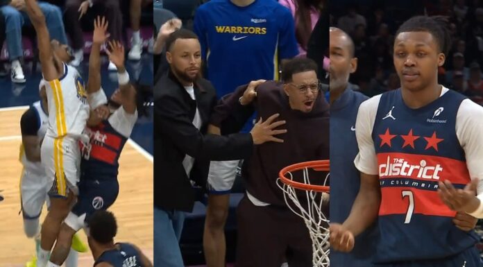 NBA: Rozgrywający Warriors z mega wsadem! Steph Curry w szoku