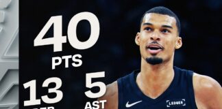 Wyniki NBA: 40 punktów Wemby’ego i świetny mecz Thompsona! Celtics biją rekord!