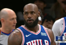 NBA: LeBron zadebiutował w Sixers. Dziesięć punktów po zaledwie jednym rzucie z gry!