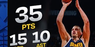 Wyniki NBA: Jokic ratuje dogrywkę, triple-double Embiida, 43 punkty Bookera